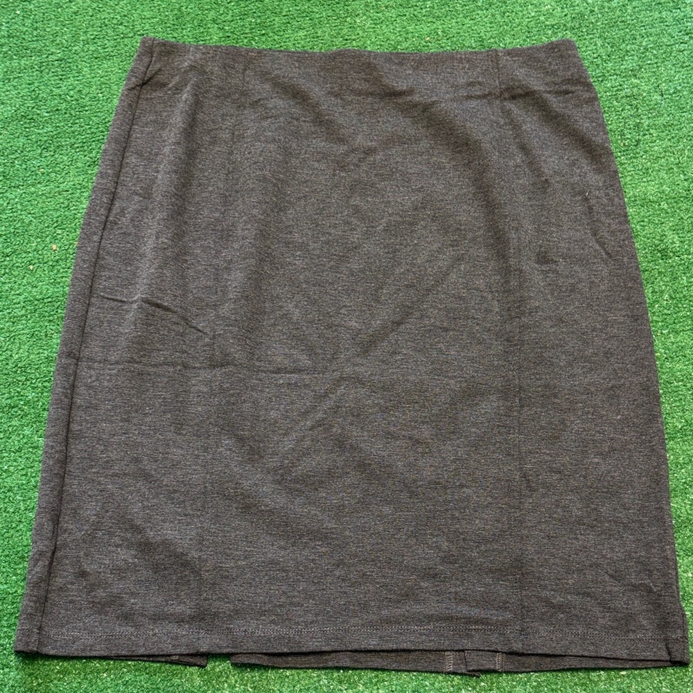 Stretch Gray Pencil Skirt